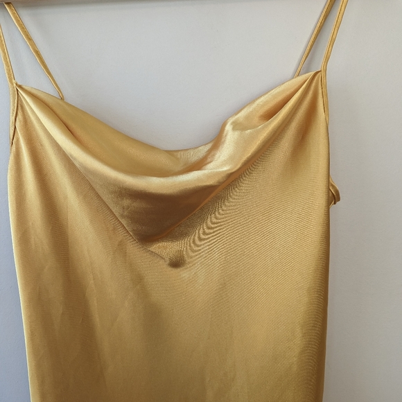 Bebe Satin Midi Cowl Neck Slip Dress - Picture 5 of 11